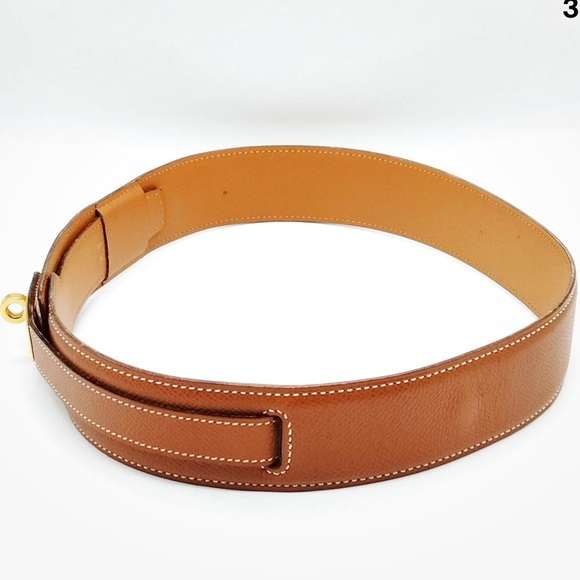 HERMES LEATHER BELT - Picture 3 of 9